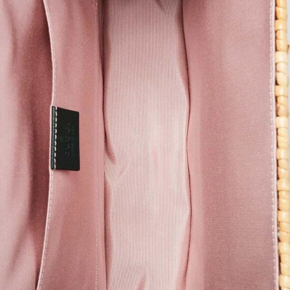 Gucci Green Leather/Wicker Sylvie Small Top Handle Bag - Picture 11 of 11